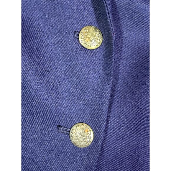 J Crew Women 6 Blue Wool Blend 2 Button Blazer Classic Tailored Office Career - Picture 9 of 11